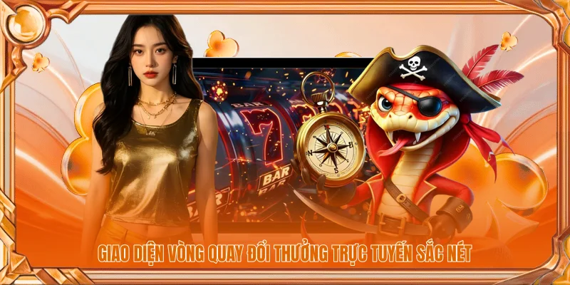 Giao diện vòng quay đổi thưởng trực tuyến sắc nét